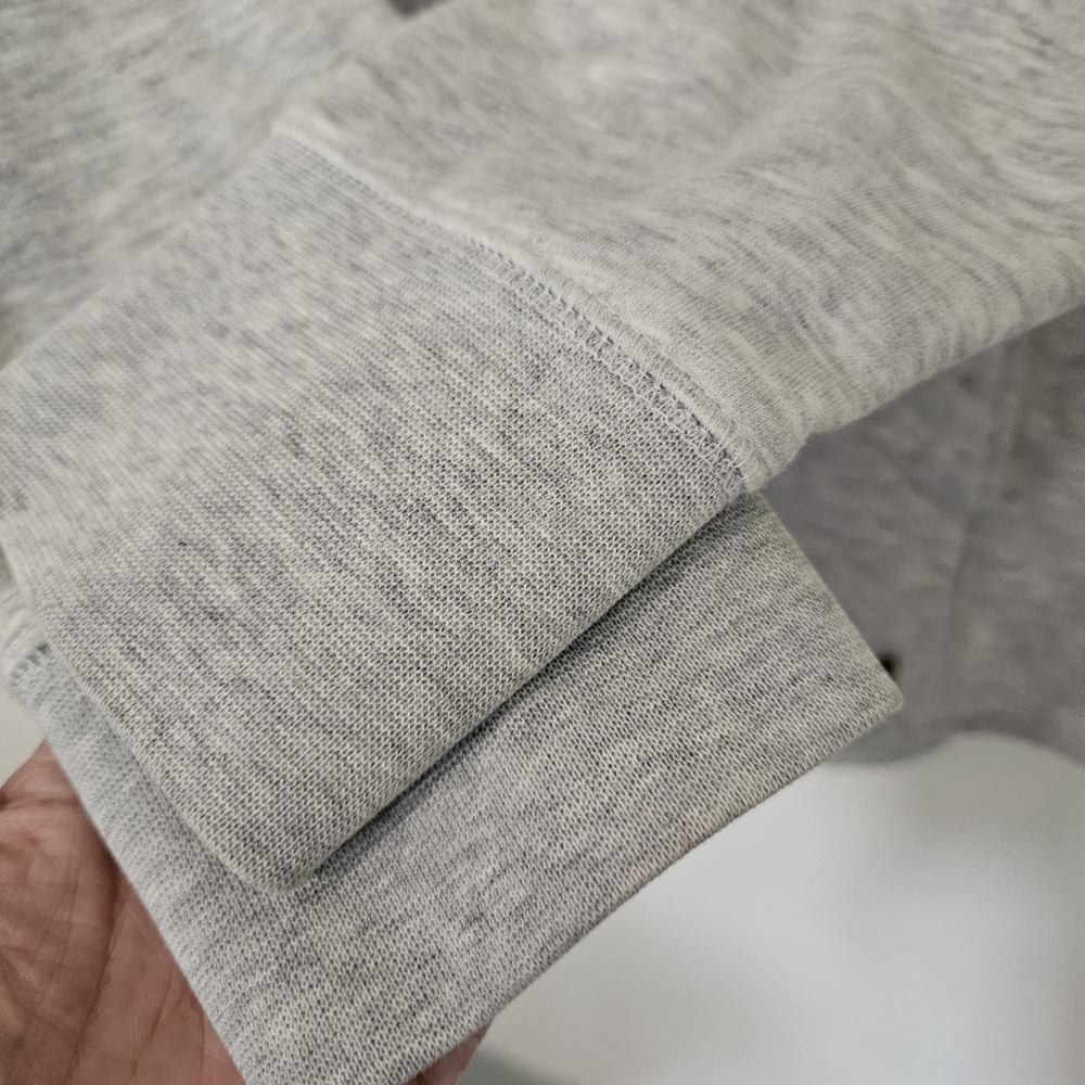LL Bean Jacket Sweater S Grey Quilted Knit Full Zip Pockets Casual Layering Cozy - Picture 3 of 8